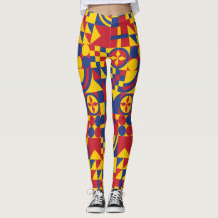 Kolumbien Flag farbenfrohe Muster Leggings