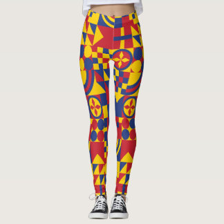 Kolumbien Flag farbenfrohe Muster Leggings