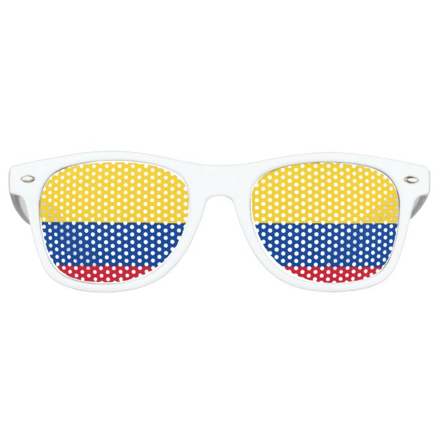 Kolumbien Flag Party Shades Sonnenbrille (Vorderseite)