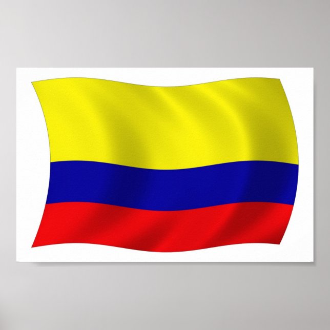 Kolumbien Flag Poster Print (Vorne)