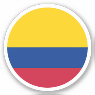 Kolumbien Flag Round Sticker