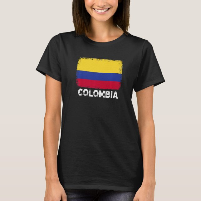 Kolumbien Flag Unterstützung kolumbianischen Volke T-Shirt (Vorderseite)