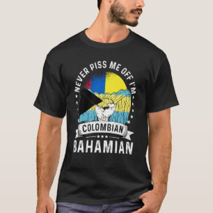 Kolumbien Flagge Bahamas Grosser Spaß Bürger Pride T-Shirt