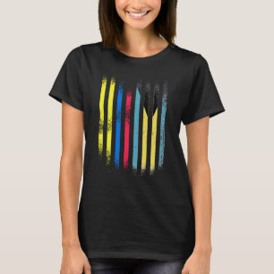 Kolumbien Flagge Bahamas Grosses Land Flaggen Stre T-Shirt