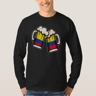 Kolumbien-Flagge Bierkrug   Cool kolumbianisches B T-Shirt