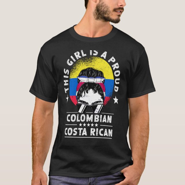 Kolumbien Flagge Costa Rica Große Frauen Mädchen B T-Shirt (Vorderseite)