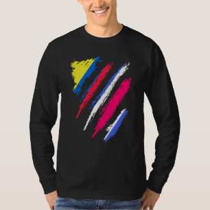 Kolumbien-Flagge Costa Rica Patriotisches Land Str T-Shirt