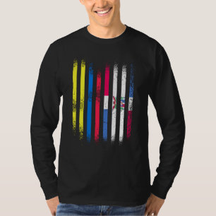 Kolumbien-Flagge Dominikanisch angebaute Länderfla T-Shirt