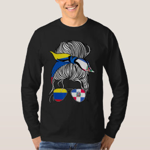 Kolumbien-Flagge Dominikanisch Erwachsene Frauen M T-Shirt