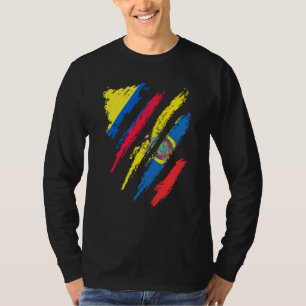 Kolumbien-Flagge Ecuador Gewachsen Patriotisches L T-Shirt