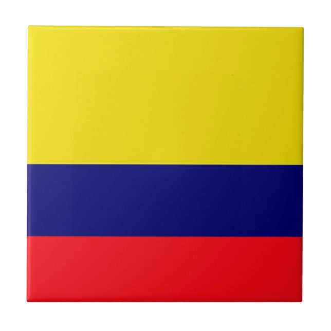 Kolumbien-Flagge Fliese (Vorderseite)