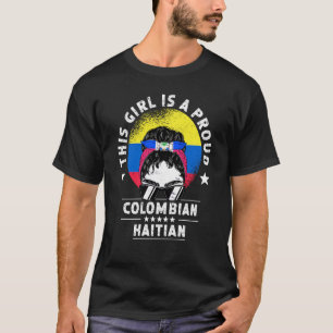 Kolumbien-Flagge Haiti Erwachsene Frauen Mädchen B T-Shirt