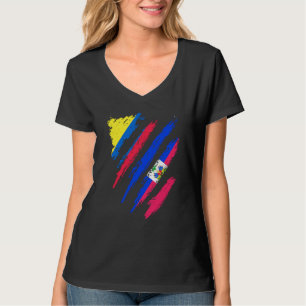 Kolumbien-Flagge Haiti Gewachsen Patriot Land Stre T-Shirt