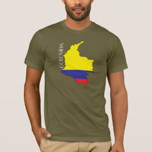Kolumbien Flagge-Karte Shirt