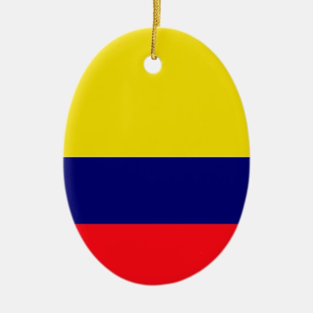 Kolumbien-Flagge Keramikornament (Vorne)