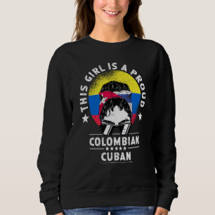 Kolumbien-Flagge Kuba Aufgewachsen Frauen Mädchen Sweatshirt