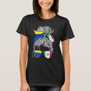 Kolumbien-Flagge Mexiko Aufgewachsene Frauen Mädch T-Shirt