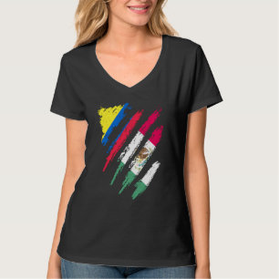 Kolumbien-Flagge Mexiko Patriot Land Streifen T-Shirt