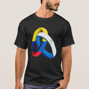 Kolumbien Flagge Nicaragua Große Ring Ehe Weddin T-Shirt