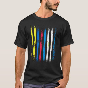 Kolumbien Flagge Nicaragua Grown Country Flags Str T-Shirt