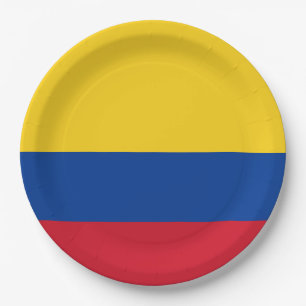 Kolumbien-Flagge Pappteller