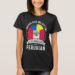 Kolumbien-Flagge Peru Spaß Bürgerstolz T-Shirt