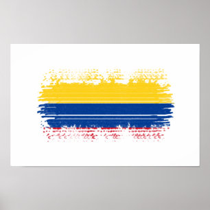 Kolumbien-Flagge Poster