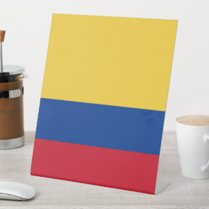 Kolumbien-Flagge Sockelschild