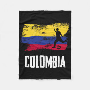 Kolumbien-Flagge Trikot kolumbianische Fußballmann Fleecedecke