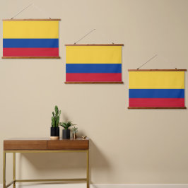 Kolumbien-Flagge Wandteppich Mit Holzrahmen