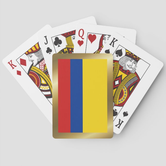 Kolumbien-Flaggen-Karten Spielkarten (Rückseite)