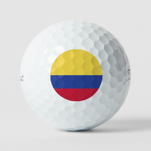 Kolumbien-Flaggenemblem Golfball (Vorderseite)