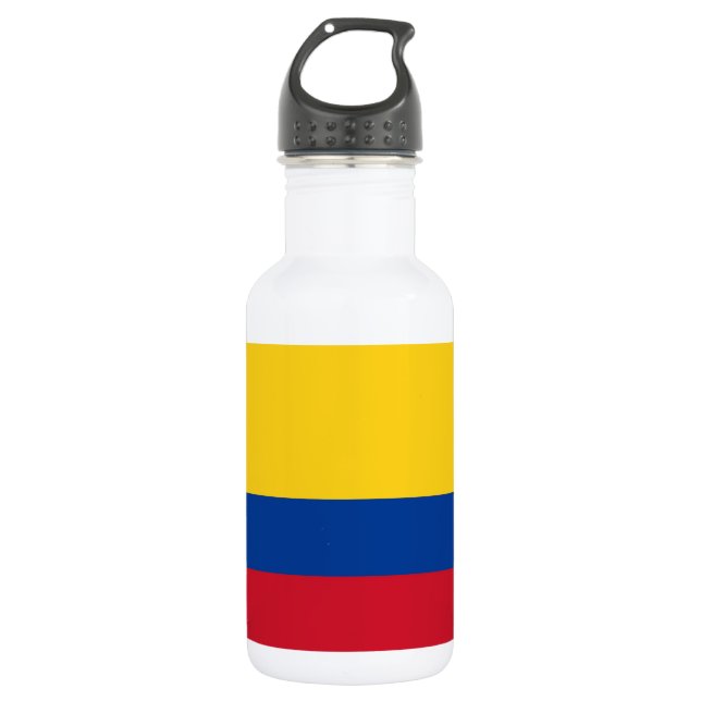 Kolumbien Flaggenfreie Flasche Edelstahlflasche (Vorderseite)