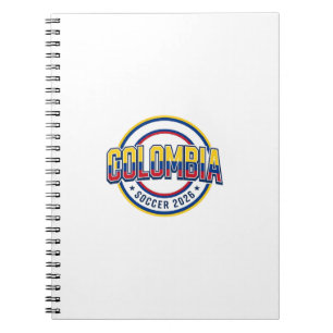 Kolumbien Fußball 2026 Fußball Fett Land Typografi Notizblock