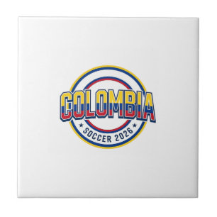 Kolumbien Fußball 2026 Fußball Fett Land Typograph Fliese