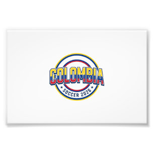 Kolumbien Fußball 2026 Fußball Fett Land Typograph Fotodruck