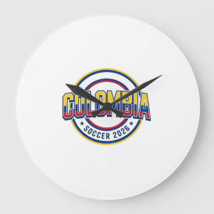 Kolumbien Fußball 2026 Fußball Fett Land Typograph Große Wanduhr