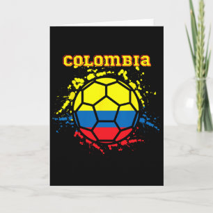 Kolumbien Fußball Kolumbianische Flagge Futbol Fan Karte