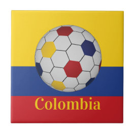 Kolumbien Fußballposter Fliese