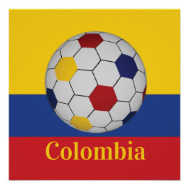 Kolumbien Fußballposter Poster
