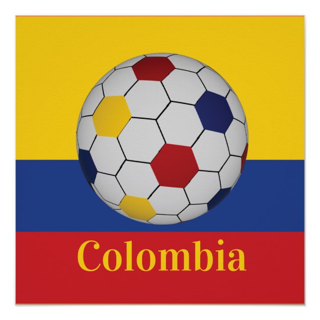 Kolumbien Fußballposter Poster (Vorderseite)