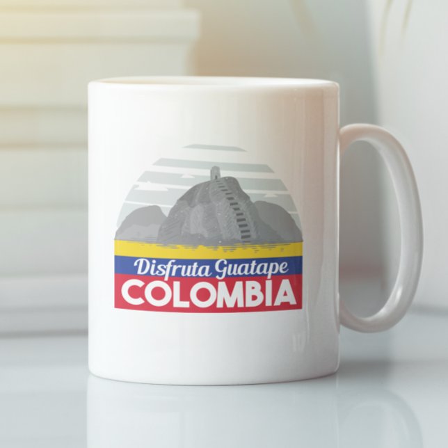 Kolumbien Guatape Vintage Travel Kaffeetasse (Colombia Guatape Vintage Travel Coffee Mug
)