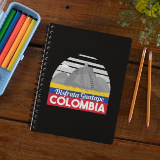 Kolumbien Guatape Vintage Travel Notizblock