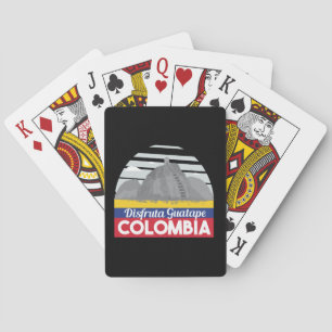 Kolumbien Guatape Vintage Travel Spielkarten