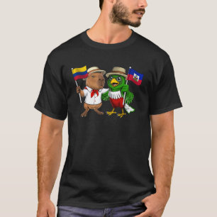 Kolumbien Haiti Wurzeln Kolumbianische Flagge Stol T-Shirt