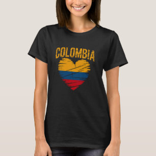 Kolumbien Herzenflagge I Liebe Kolumbien T-Shirt