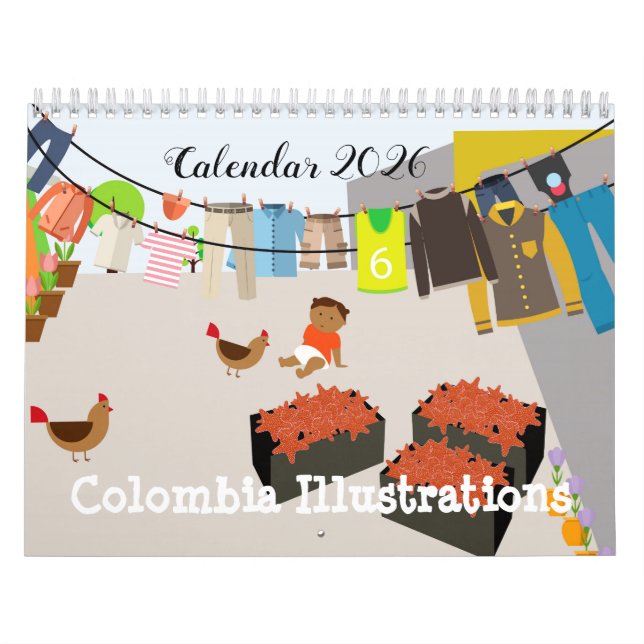Kolumbien-Illustrationen-Kalender Kalender (Titelbild)