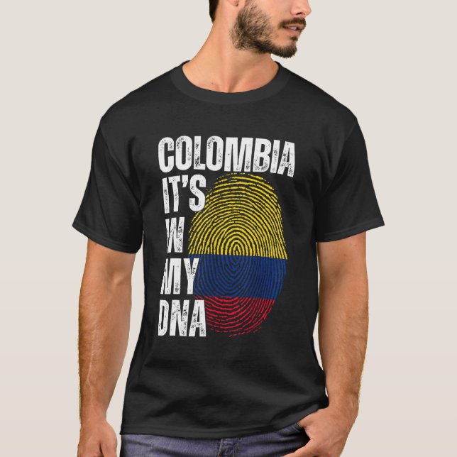 Kolumbien ist in meiner DNA, die kolumbianische Mä T-Shirt (Vorderseite)