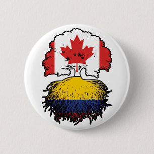 Kolumbien - kanadische Treuhandflagge in Kanada Button