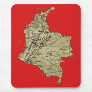 Kolumbien-Karte Mousepad